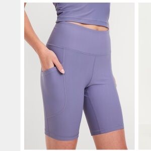 Old Navy Go Dry Purple Bike Short high rise L